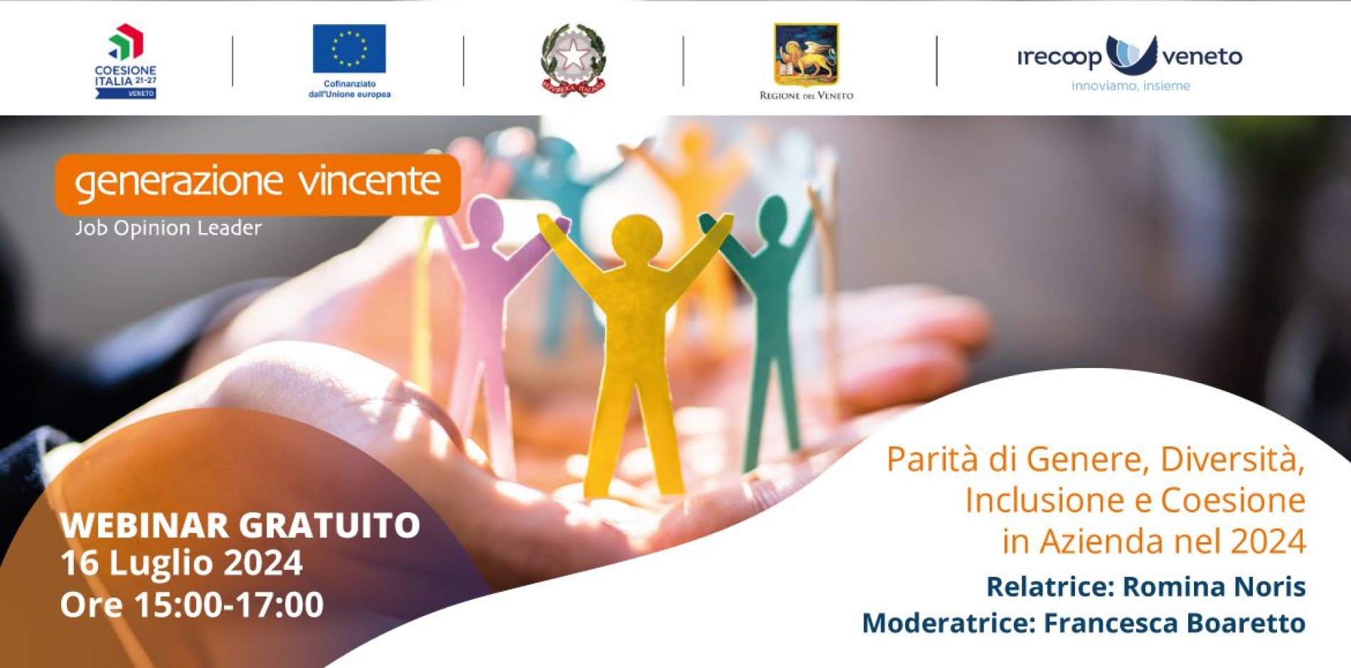 Webinar Gratuito | Parità di genere, diversità, inclusione e coesione nelle PMI