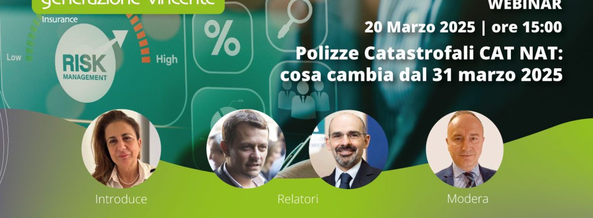 Webinar gratuito: Polizze Catastrofali CAT NAT – Tutte le novità